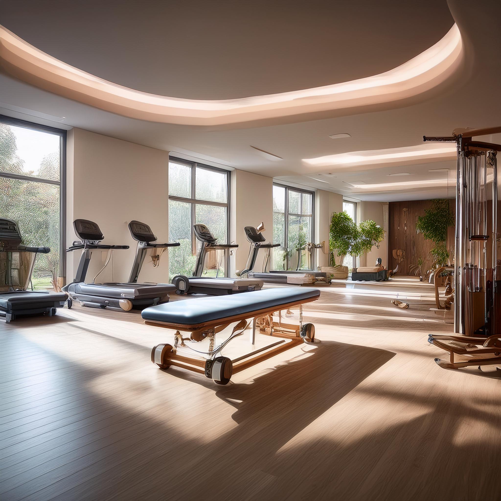 Elegantes Pilatesstudio-Interieur